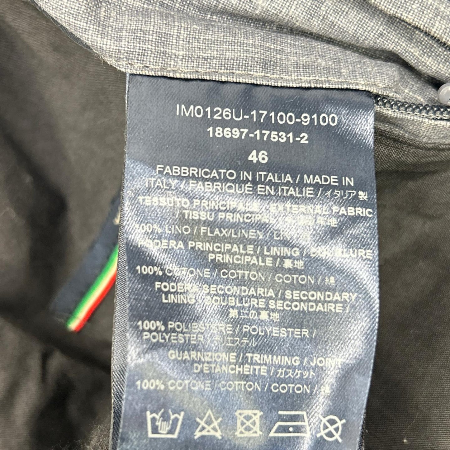 HERNO ヘルノ IM0126U-17100-9100 ブルー トレンチコート リネン コート