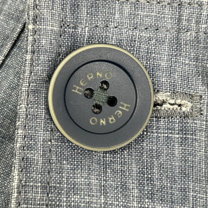 HERNO ヘルノ IM0126U-17100-9100 ブルー トレンチコート リネン コート