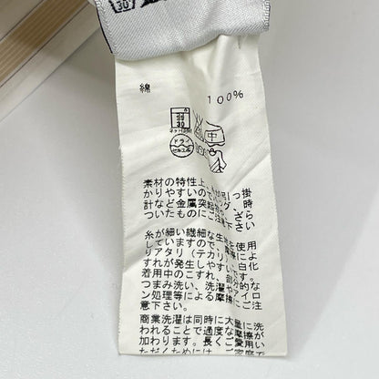 HERMES エルメス ベージュ×ホワイト ストライプシャツ トップス