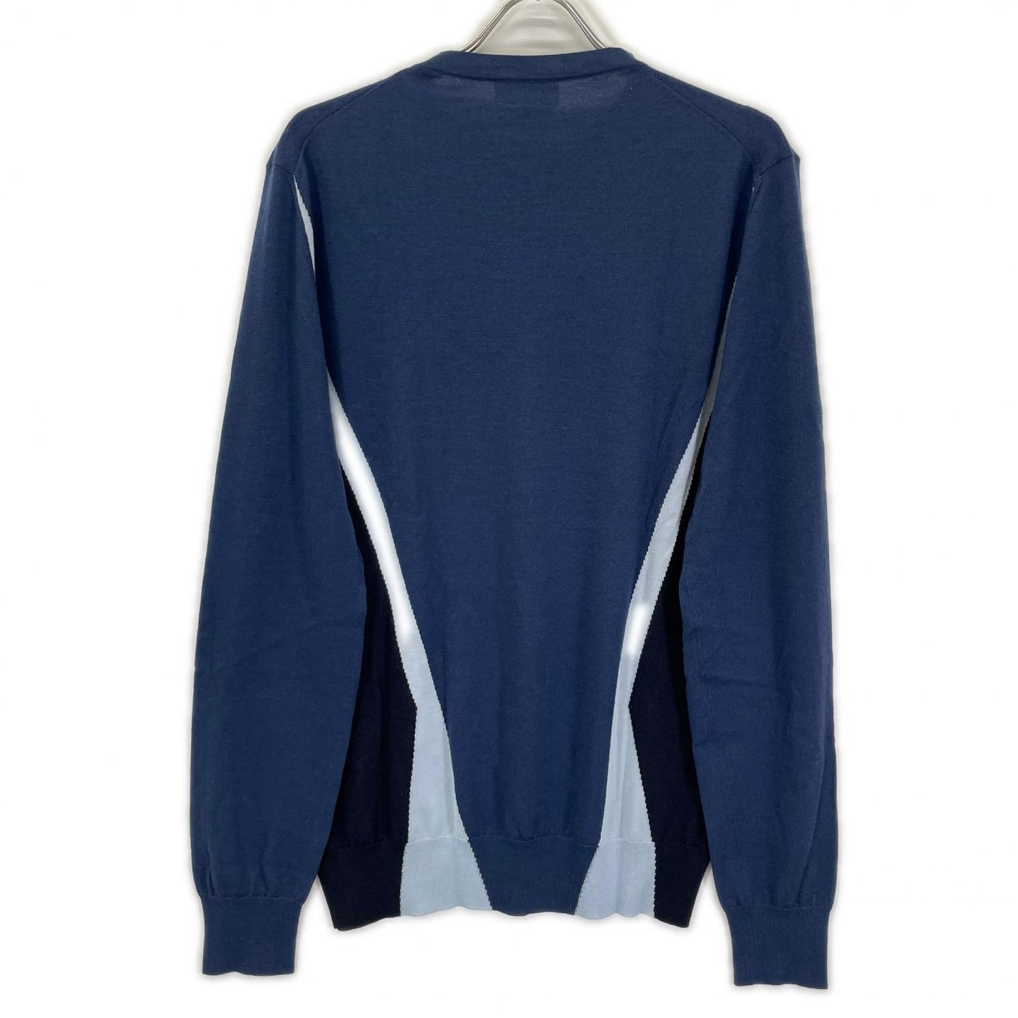 HERMES エルメス ブルー×ブラック ロングスリーブTシャツ トップス