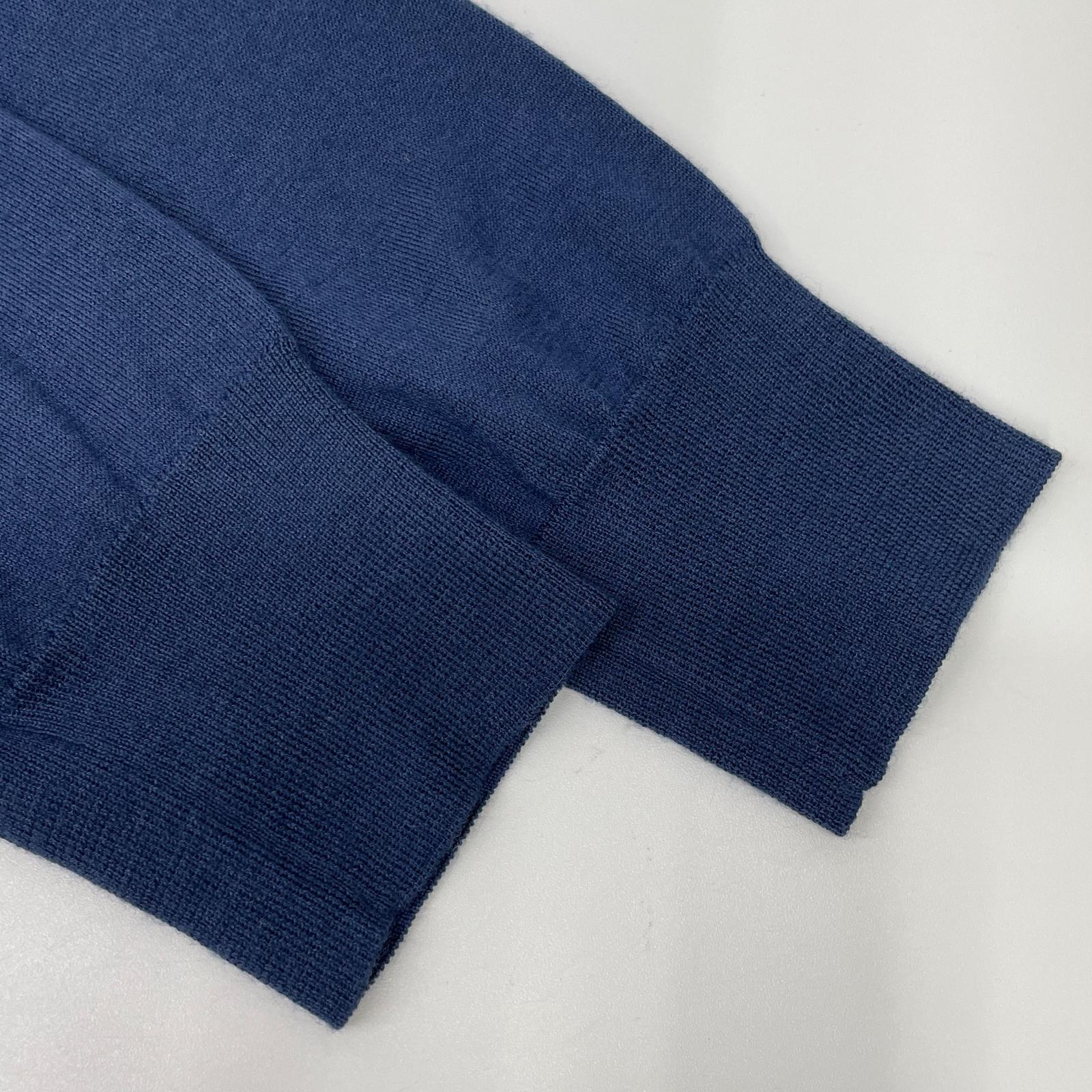 HERMES エルメス ブルー×ブラック ロングスリーブTシャツ トップス