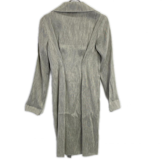 GIORGIO ARMANI linen metallic gray long coat coat