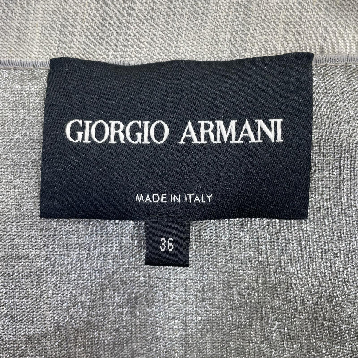 GIORGIOARMANI ジョルジオアルマーニ リネン メタリック グレー ロングコート コート