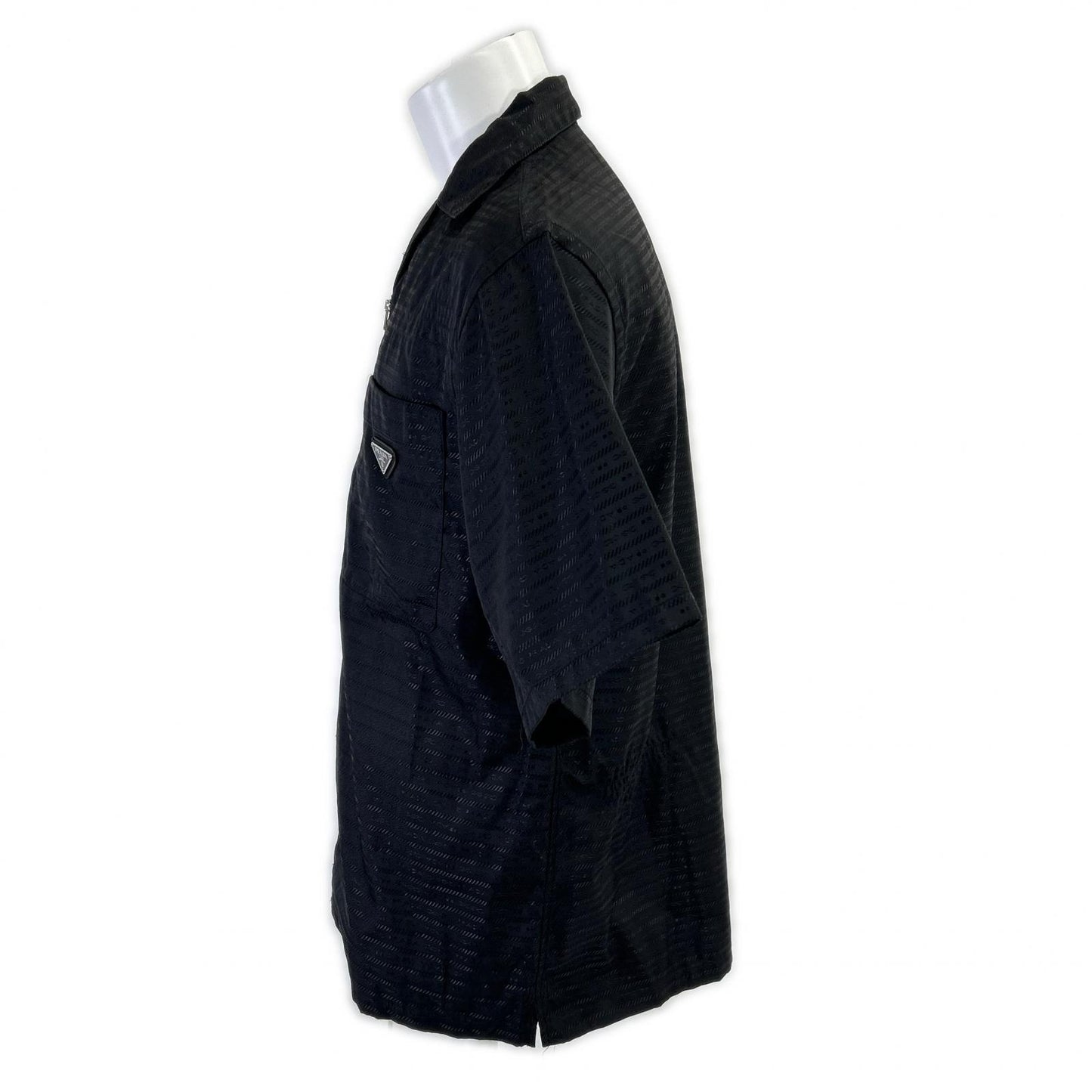 PRADA プラダ 【国内正規】SC620 S222 11FC RE-NYLON トライアングルロゴプレート フロントジップ 半袖シャツ トップス