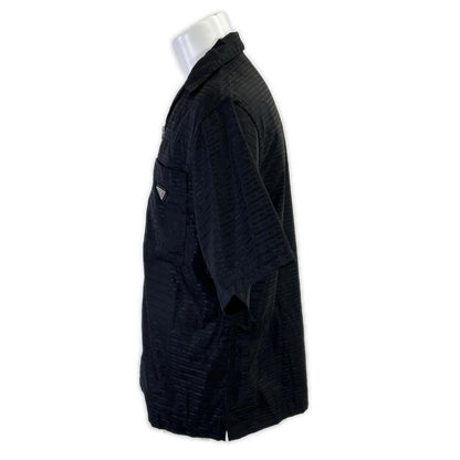 PRADA プラダ 【国内正規】SC620 S222 11FC RE-NYLON トライアングルロゴプレート フロントジップ 半袖シャツ トップス