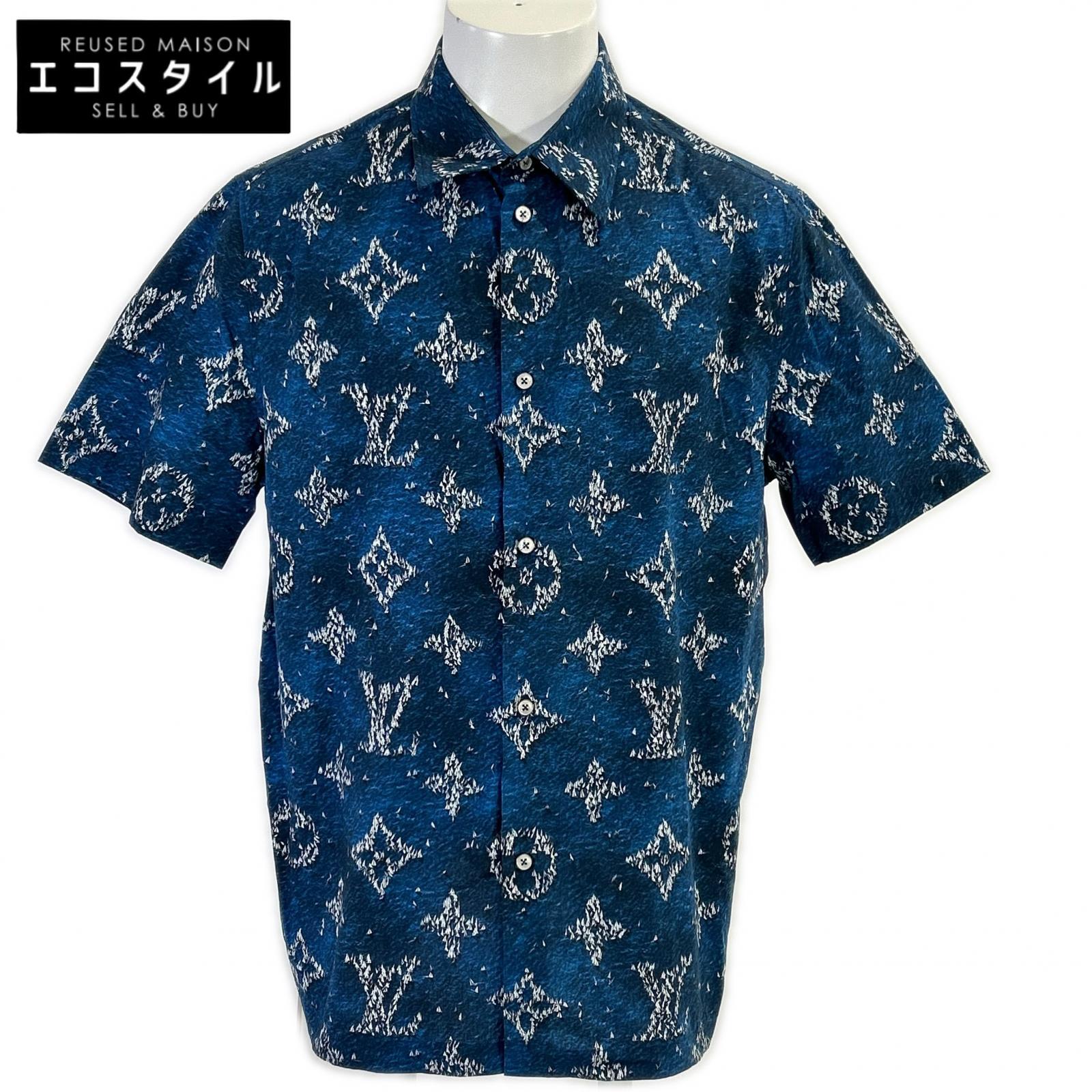 LOUIS VUITTON ルイヴィトン 【美品/国内正規/25年製】1AHVU3/RM252MM UYF HTS04W プリント モノグラム ショートスリーブシャツ トップス