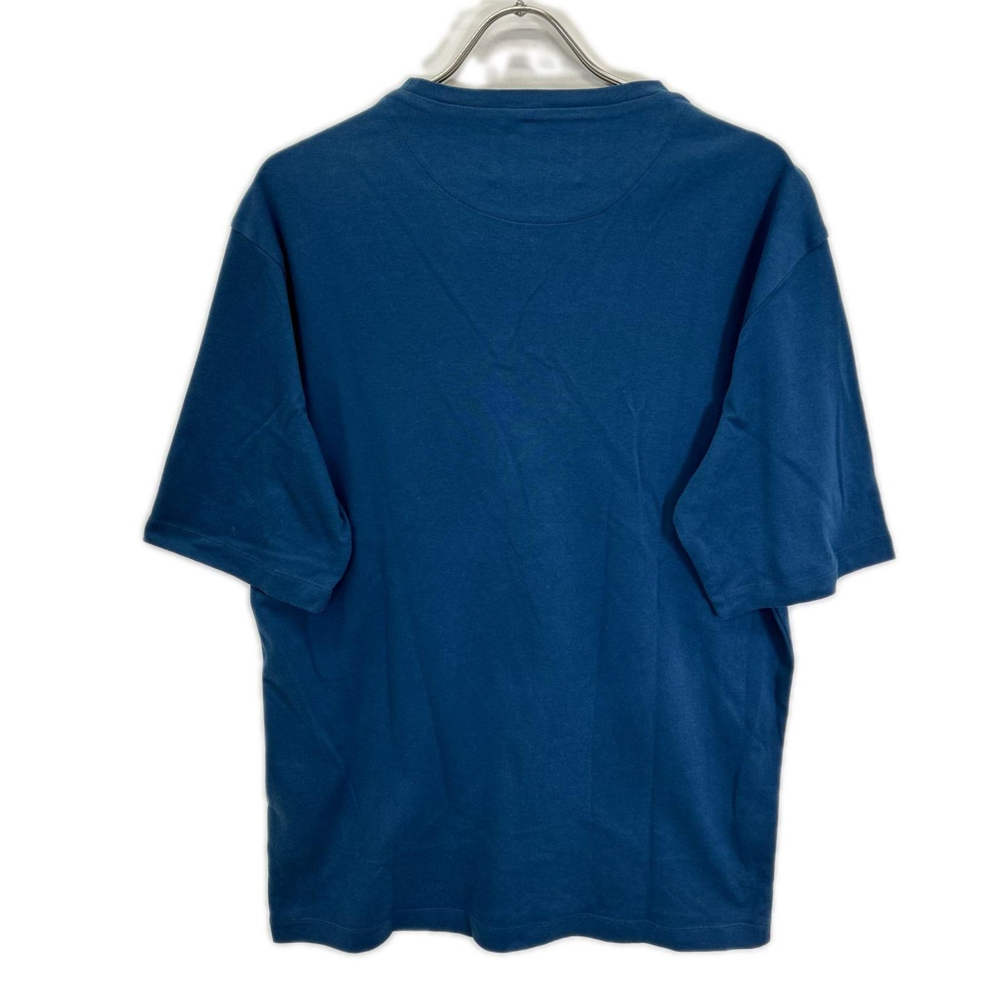 PRADA プラダ 24年製 UJN861 S232 240 ブルー トライアングルロゴ コットン 半袖Tシャツ トップス