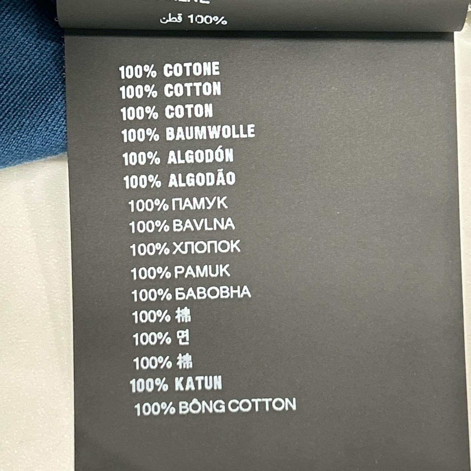 PRADA プラダ 24年製 UJN861 S232 240 ブルー トライアングルロゴ コットン 半袖Tシャツ トップス