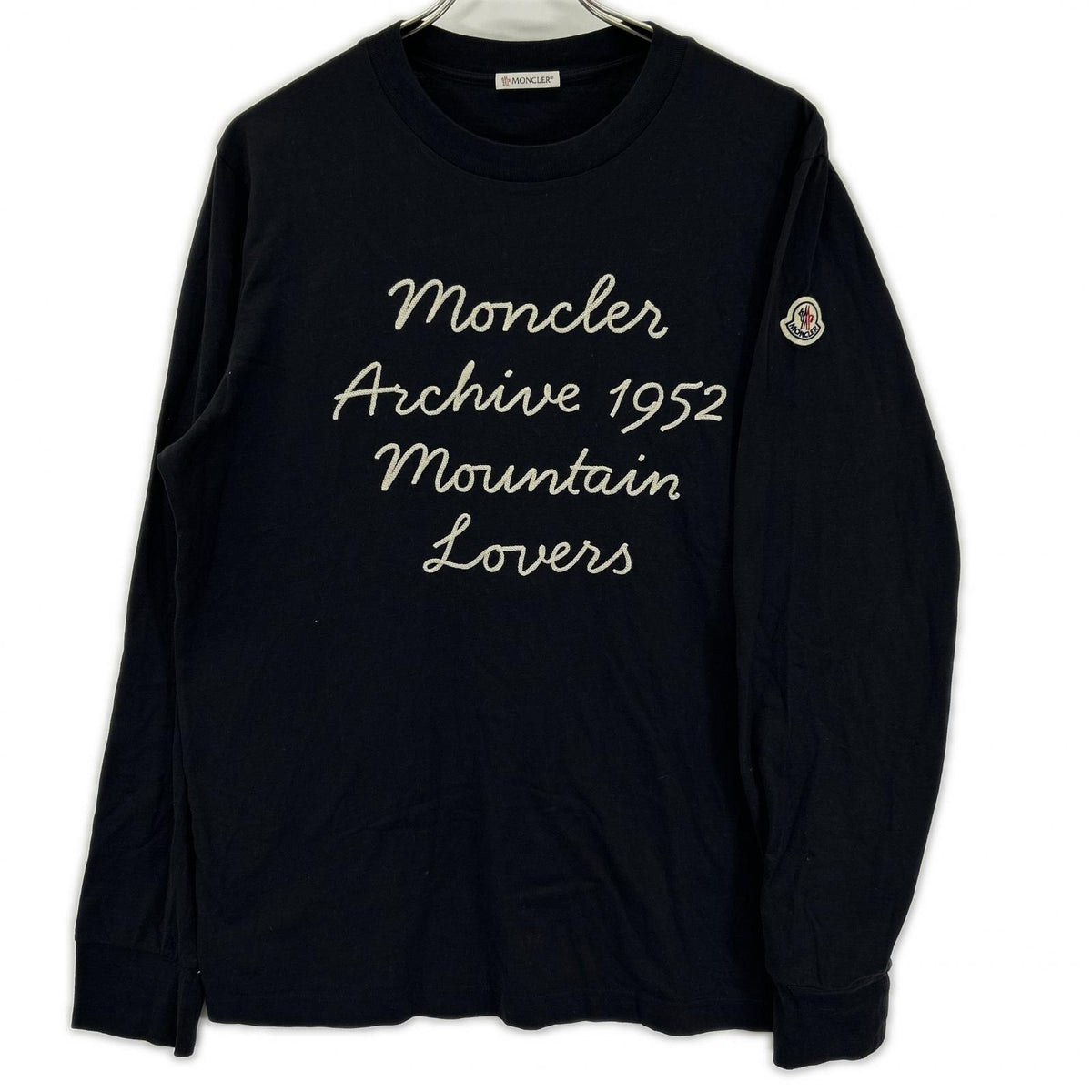 MONCLER モンクレール 【24年製】J20918D00015 LS T-SHIRT ロゴ刺繍 長袖Tシャツ トップス