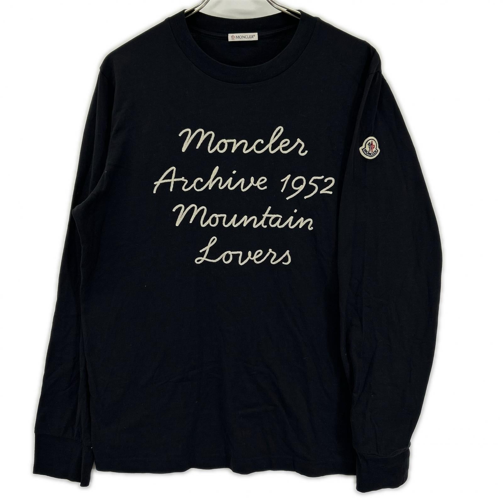 MONCLER モンクレール 【24年製】J20918D00015 LS T-SHIRT ロゴ刺繍 長袖Tシャツ トップス