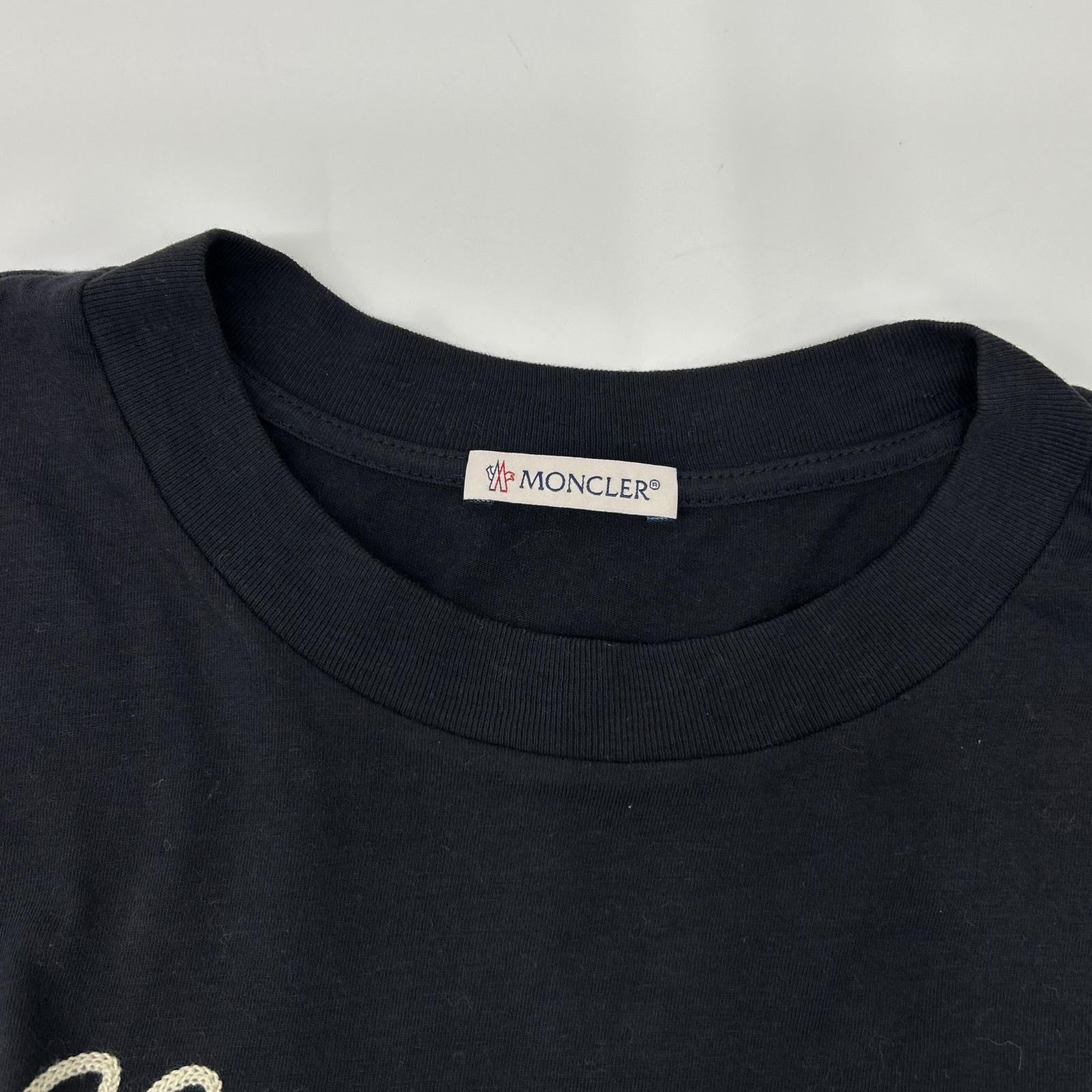MONCLER モンクレール 【24年製】J20918D00015 LS T-SHIRT ロゴ刺繍 長袖Tシャツ トップス