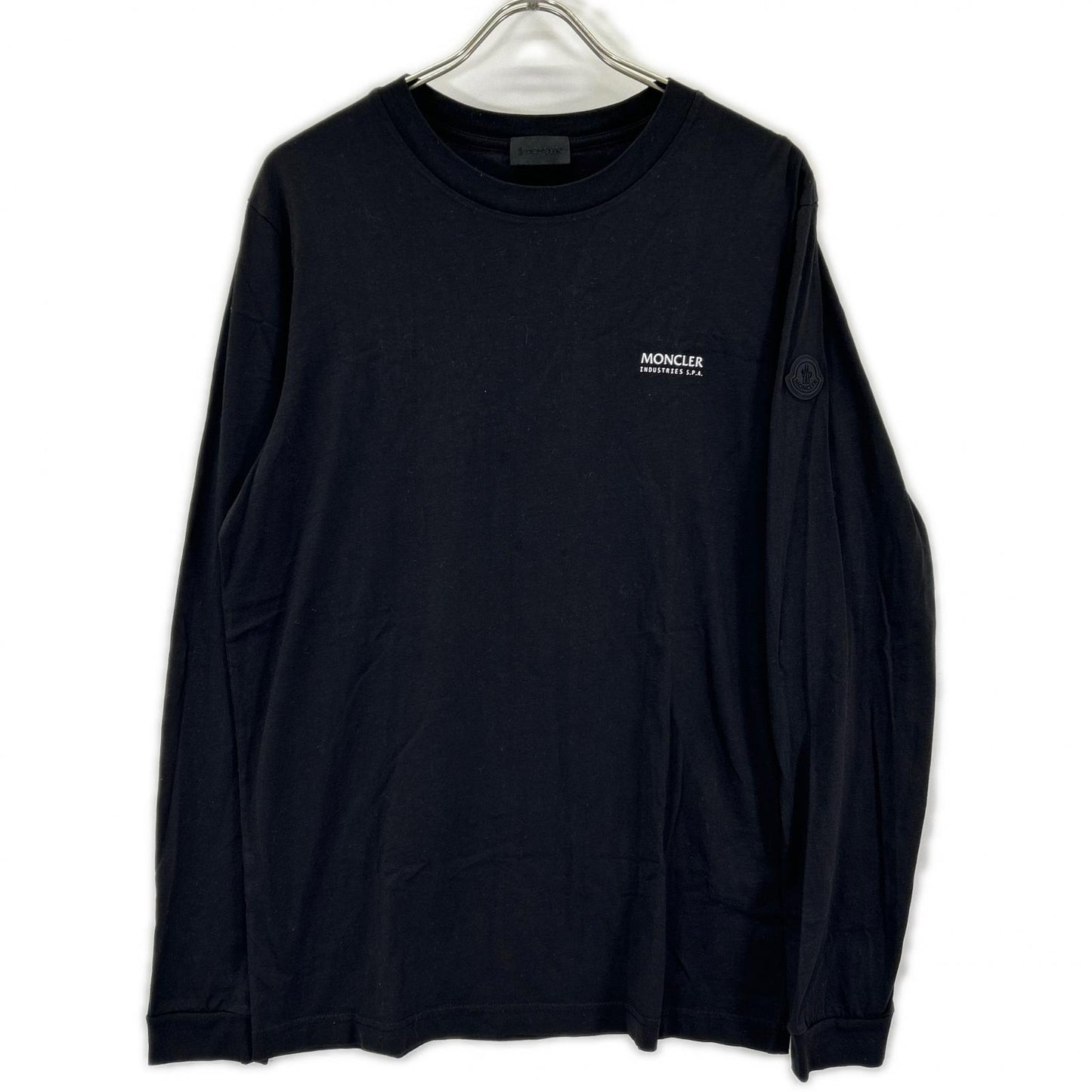 MONCLER モンクレール 23年製 LS TーSHIRT J20918D00005 ブラック バックロゴ 長袖Tシャツ トップス