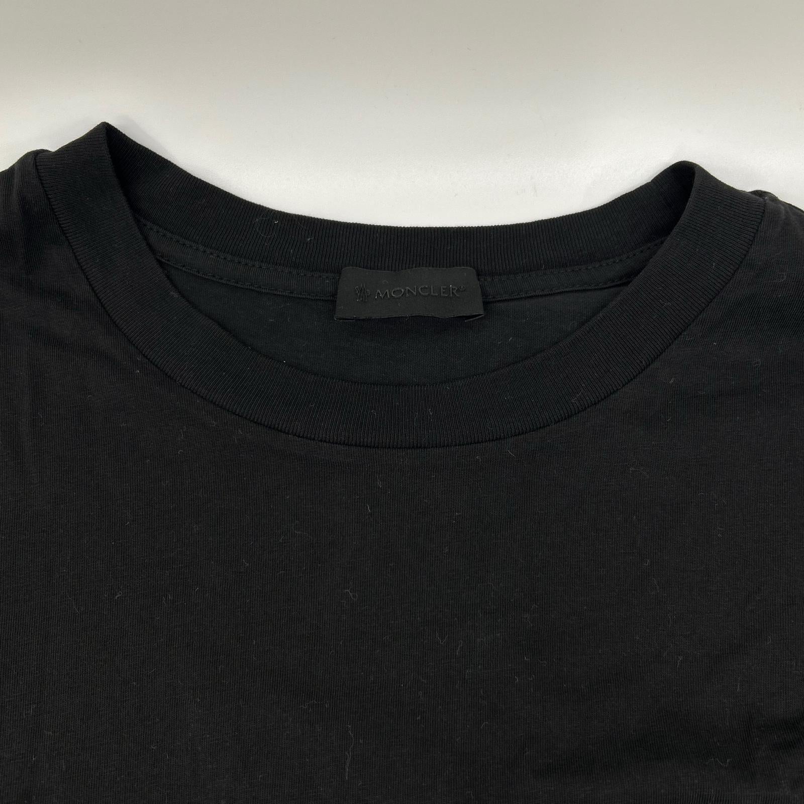 MONCLER モンクレール 23年製 LS TーSHIRT J20918D00005 ブラック バックロゴ 長袖Tシャツ トップス