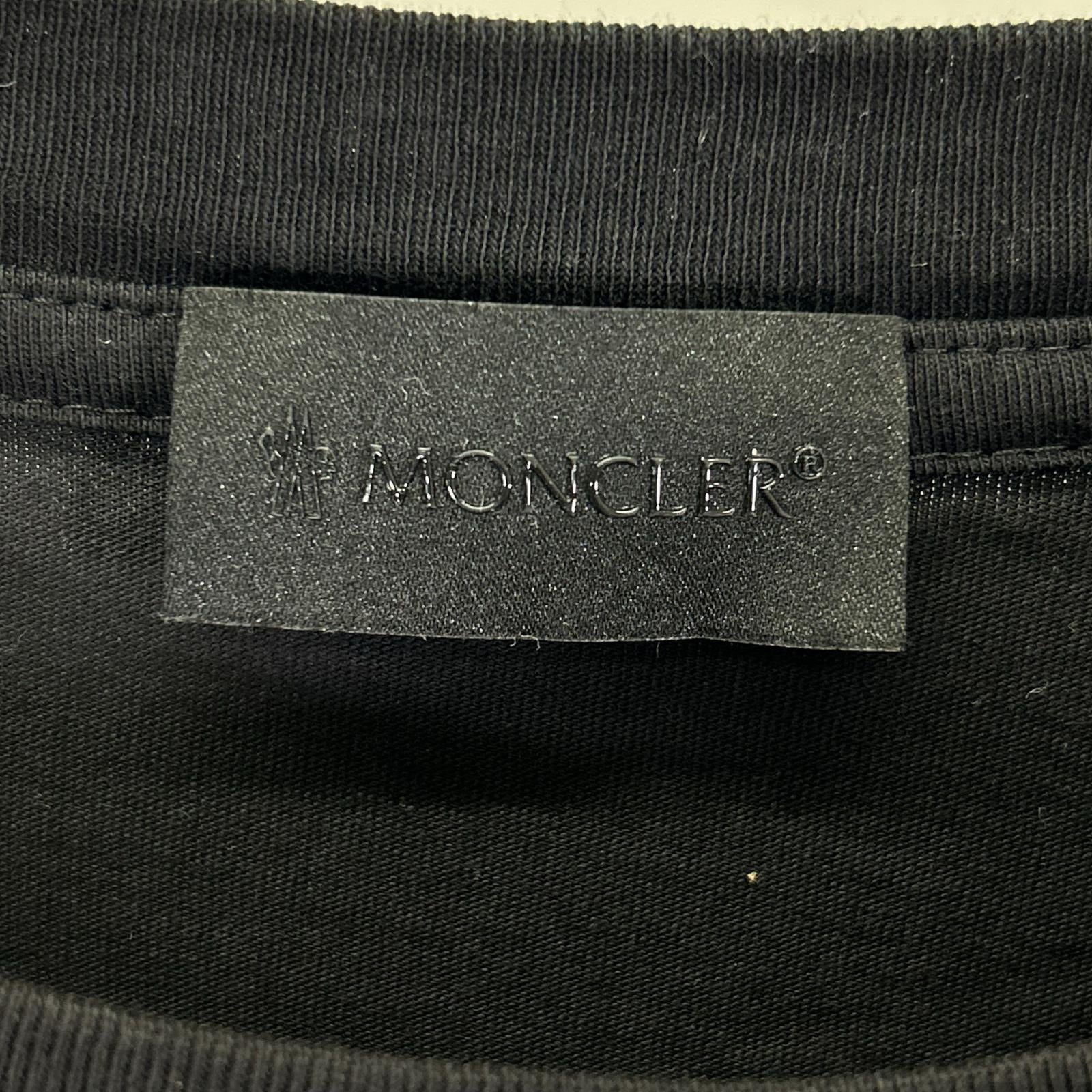 MONCLER モンクレール 23年製 LS TーSHIRT J20918D00005 ブラック バックロゴ 長袖Tシャツ トップス