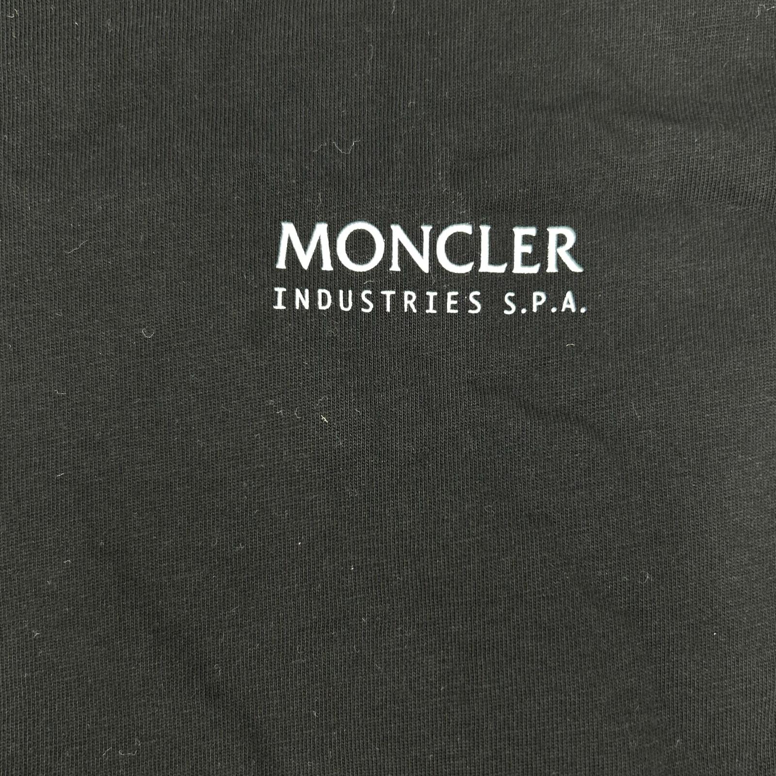 MONCLER モンクレール 23年製 LS TーSHIRT J20918D00005 ブラック バックロゴ 長袖Tシャツ トップス