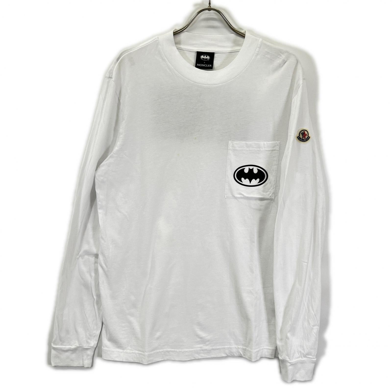 MONCLER モンクレール 24年製 LS J20918D00012 ホワイト バッドマン コットン 長袖Tシャツ トップス