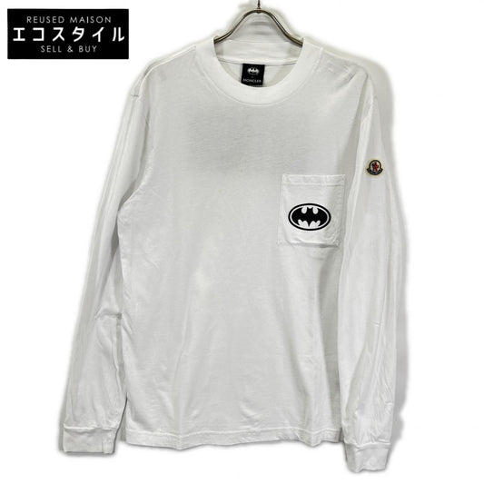 MONCLER モンクレール 24年製 LS J20918D00012 ホワイト バッドマン コットン 長袖Tシャツ トップス