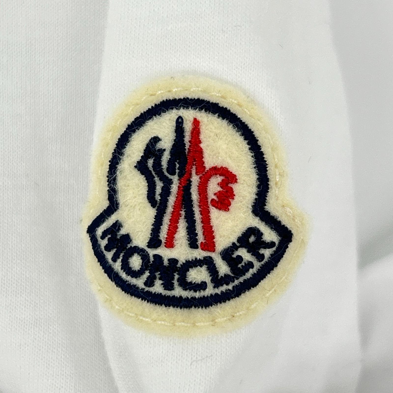 MONCLER モンクレール 24年製 LS J20918D00012 ホワイト バッドマン コットン 長袖Tシャツ トップス