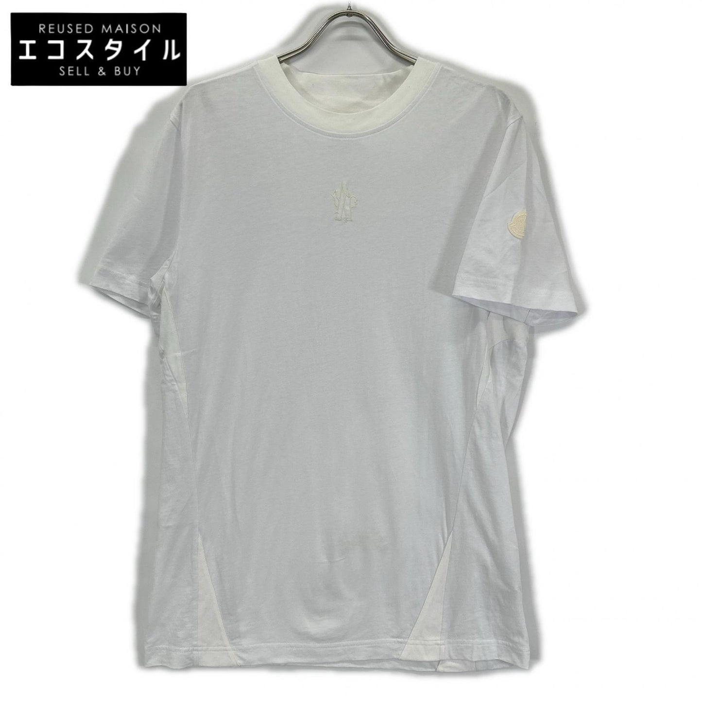 MONCLER モンクレール 23年製 I20918C00055 ホワイト フロントロゴ Tシャツ トップス