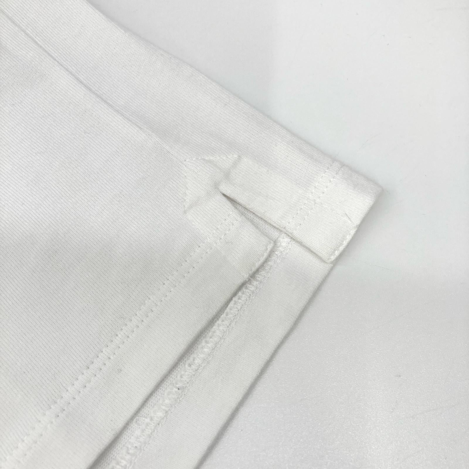GUCCI グッチ 774580 ホワイト ロゴ刺繍 コットン Tシャツ トップス
