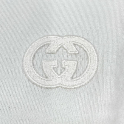 GUCCI グッチ 774580 ホワイト ロゴ刺繍 コットン Tシャツ トップス