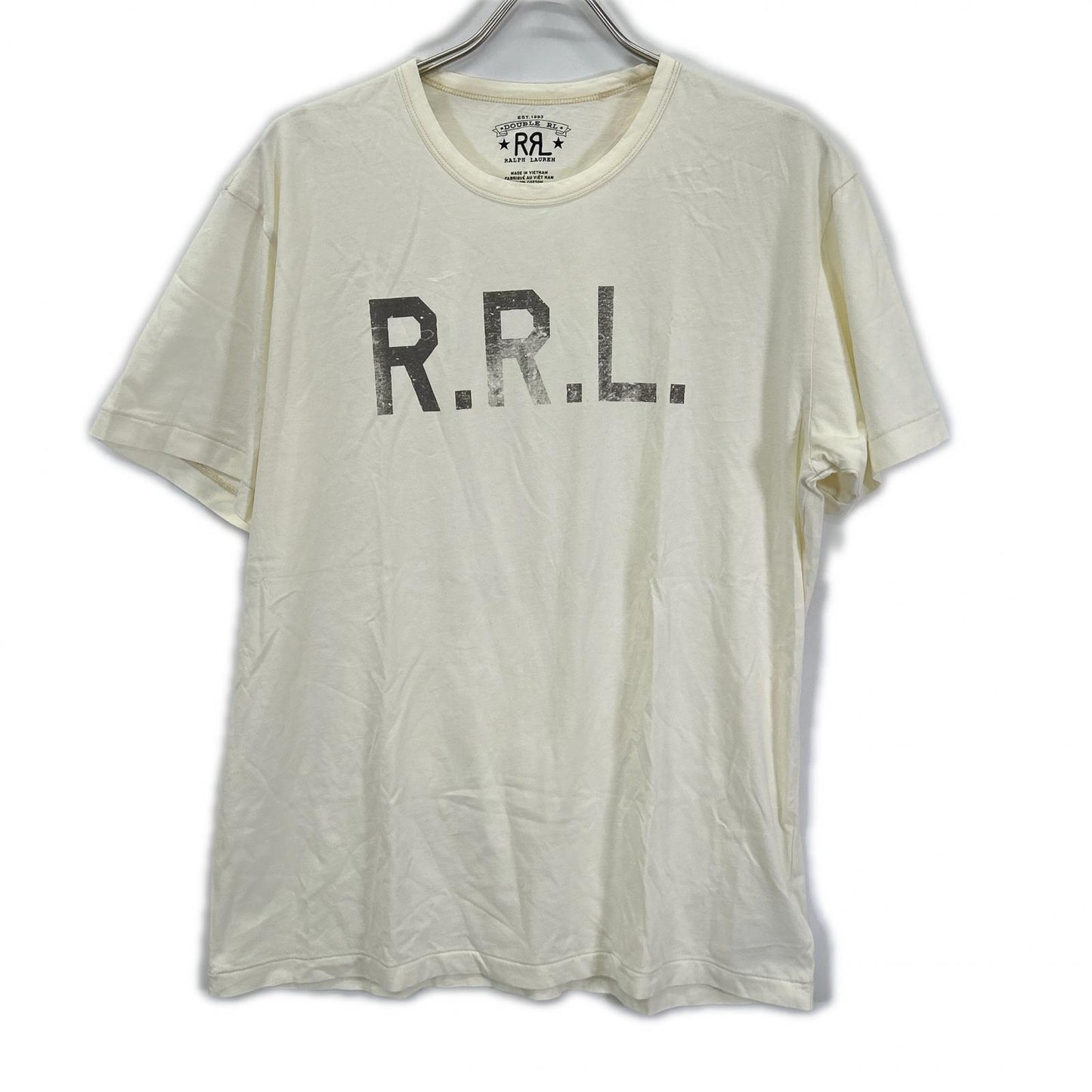 RRL ダブルアールエル 782911450002 ホワイト クルーネック 半袖Tシャツ トップス