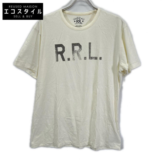 RRL Double RL 782911450002 White Crew-Neck Short-Sleeve T-Shirt Tops