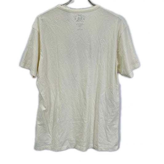 RRL Double RL 782911450002 White Crew-Neck Short-Sleeve T-Shirt Tops