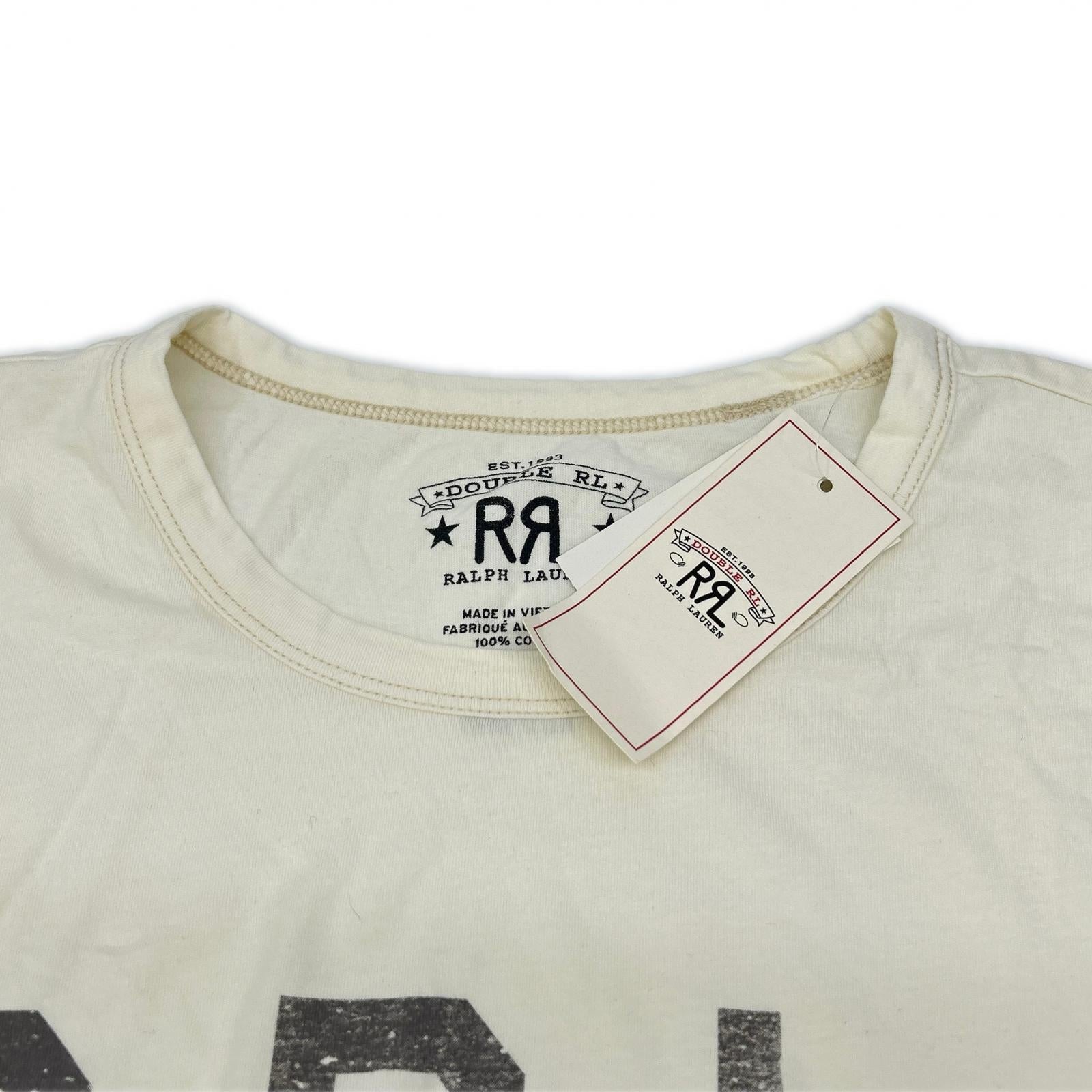 RRL ダブルアールエル 782911450002 ホワイト クルーネック 半袖Tシャツ トップス