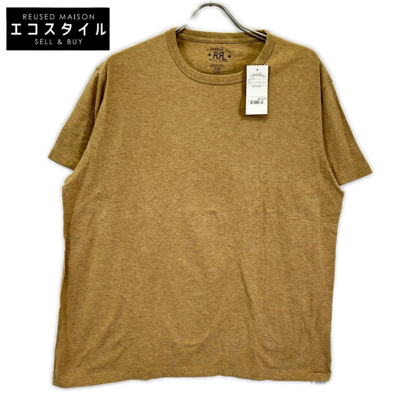 RRL ダブルアールエル 782275225013 ブラウン 半袖Tシャツ トップス