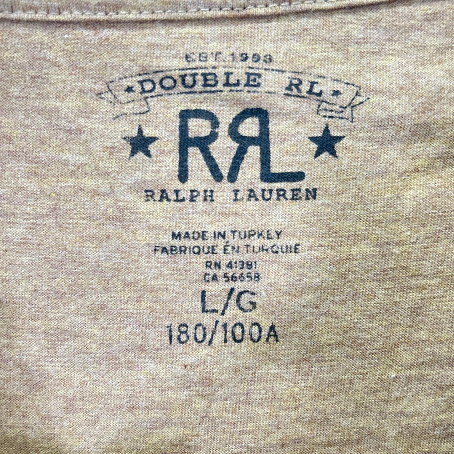 RRL ダブルアールエル 782275225013 ブラウン 半袖Tシャツ トップス
