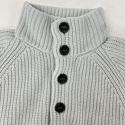HERMES エルメス カシミヤ100％ ハーフボタン リブ編み ニットセーター トップス