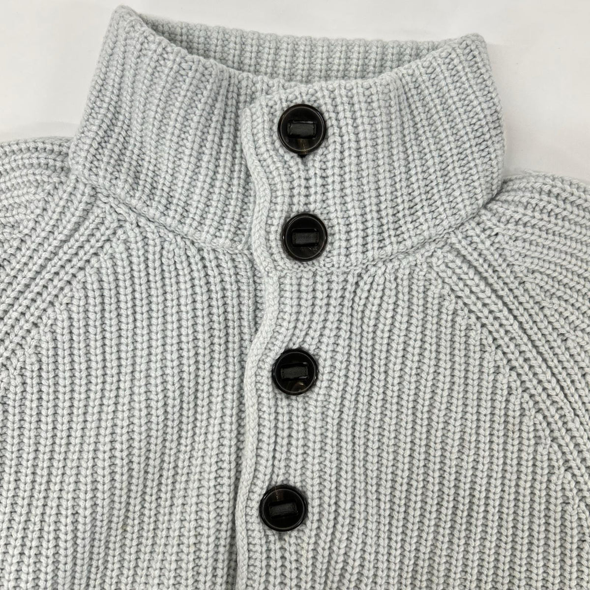 HERMES エルメス カシミヤ100％ ハーフボタン リブ編み ニットセーター トップス