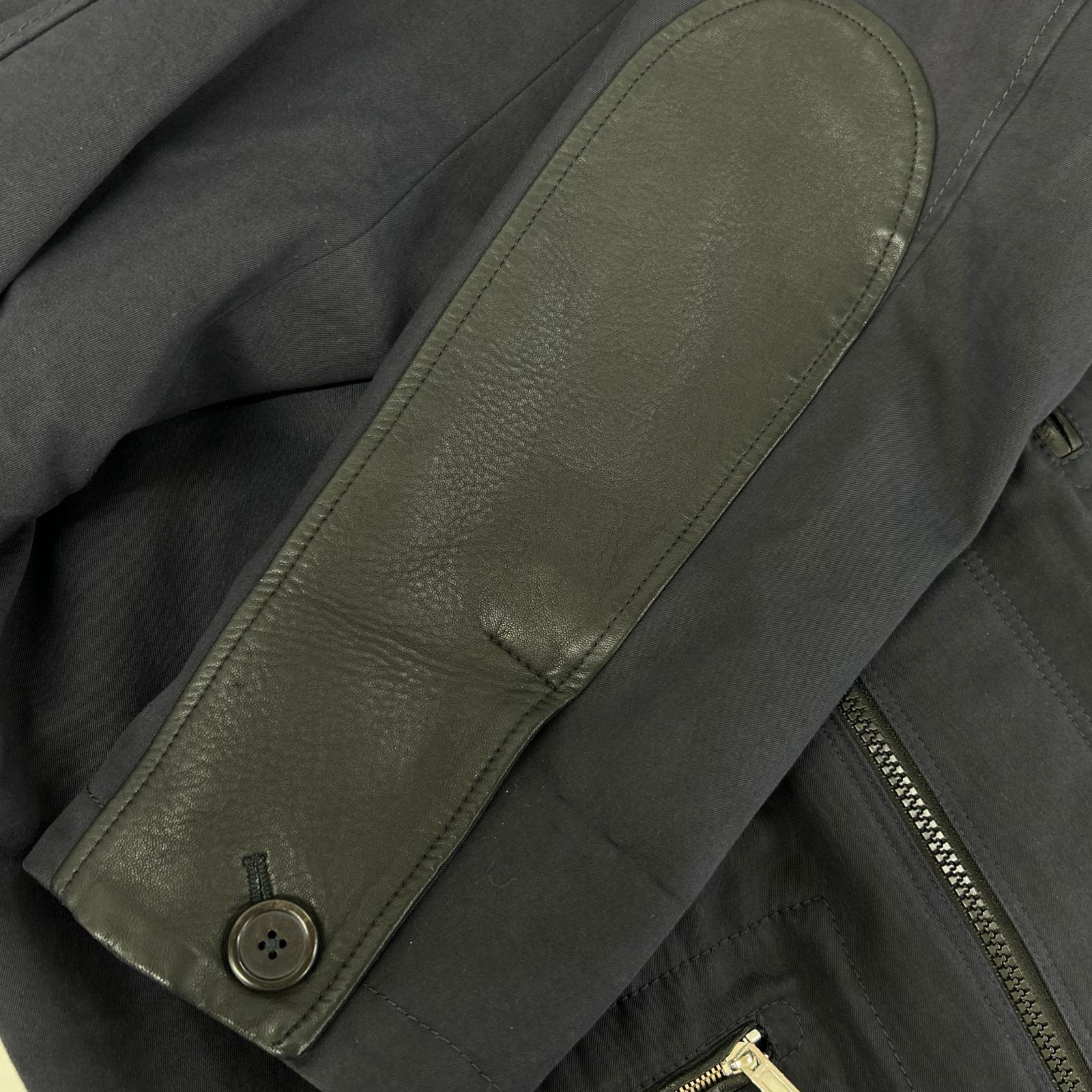 HERMES エルメス 【国内正規】ラムレザー切替 ハーフ コート