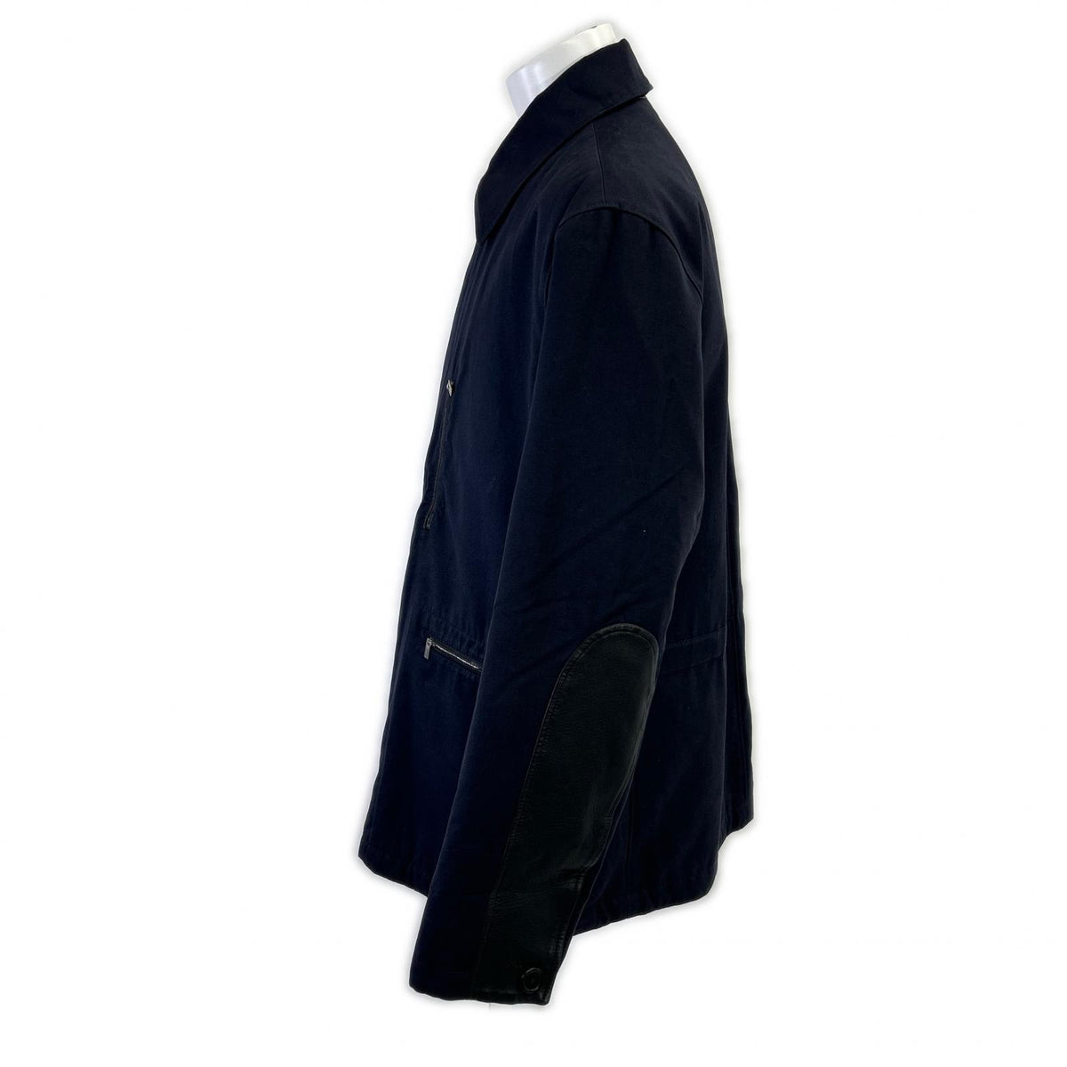HERMES Hermès [Official domestic] lamb leather panelled half coat