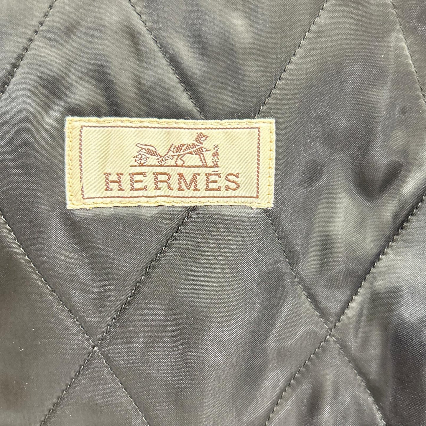 HERMES エルメス 【国内正規】ラムレザー切替 ハーフ コート