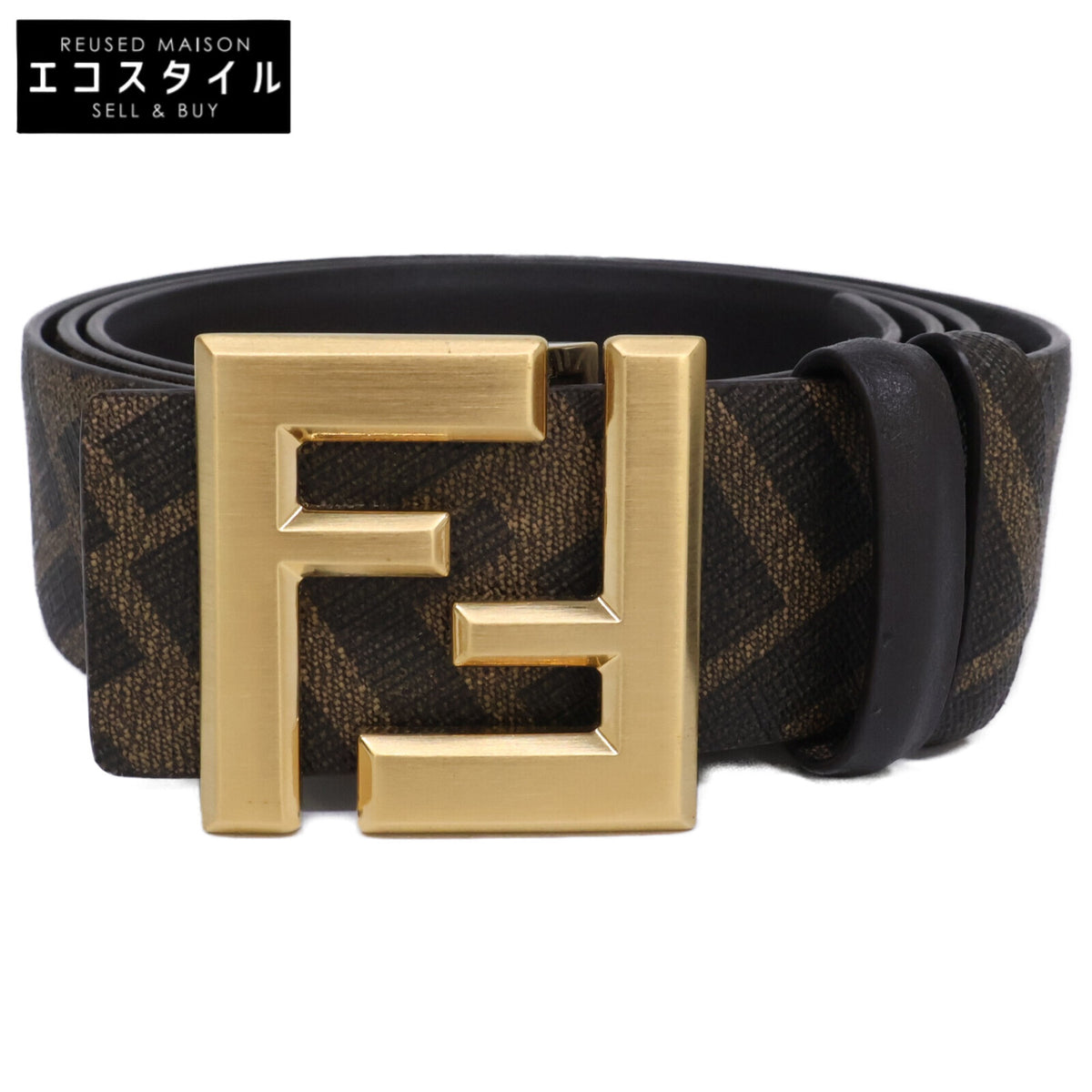 FENDI フェンディ 【新品同様】7C0424 FFスクエア リバーシブル ベルト