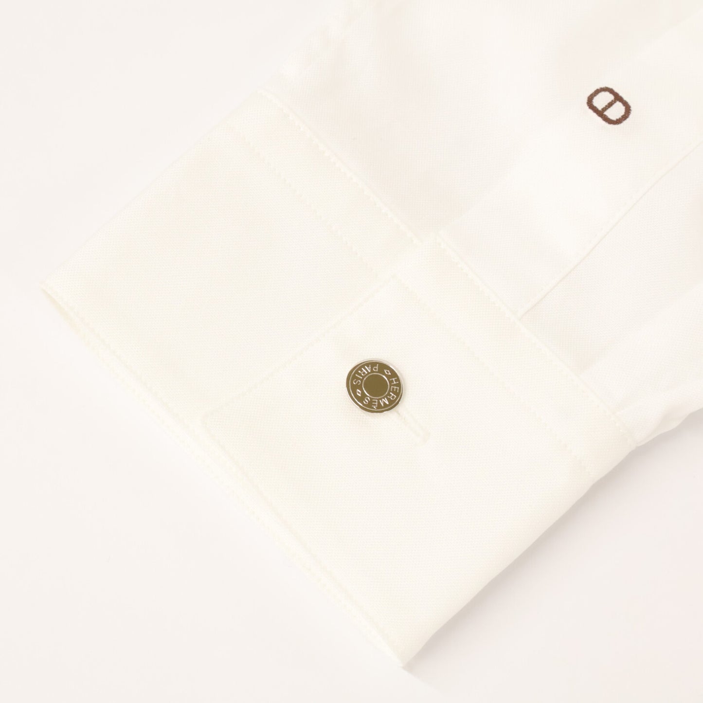 HERMES エルメス 【新品同様/国内正規】566000HC モチーフ刺繍 コットン 長袖シャツ トップス