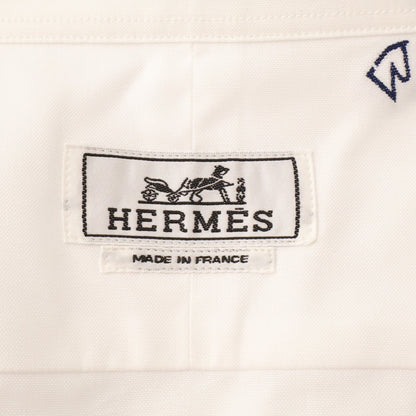 HERMES エルメス 【新品同様/国内正規】566000HC モチーフ刺繍 コットン 長袖シャツ トップス