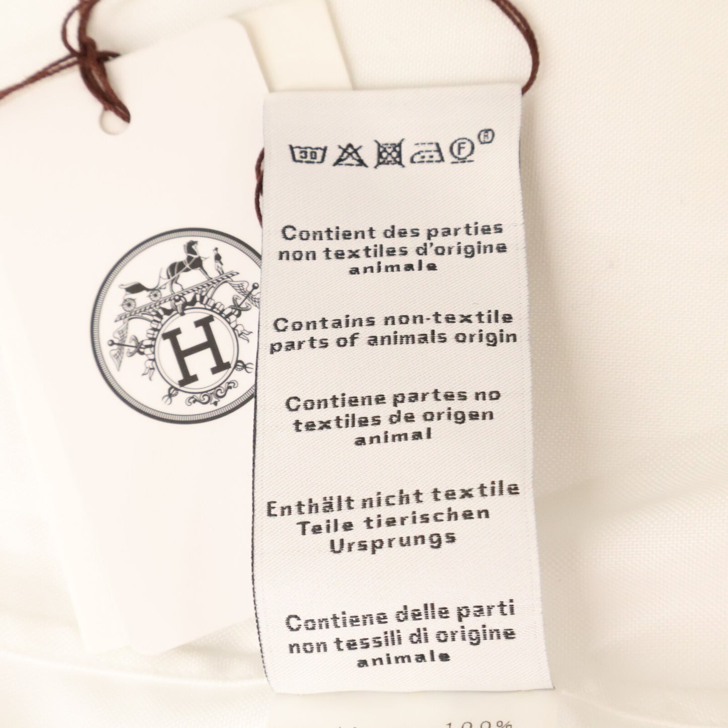 HERMES エルメス 【新品同様/国内正規】566000HC モチーフ刺繍 コットン 長袖シャツ トップス
