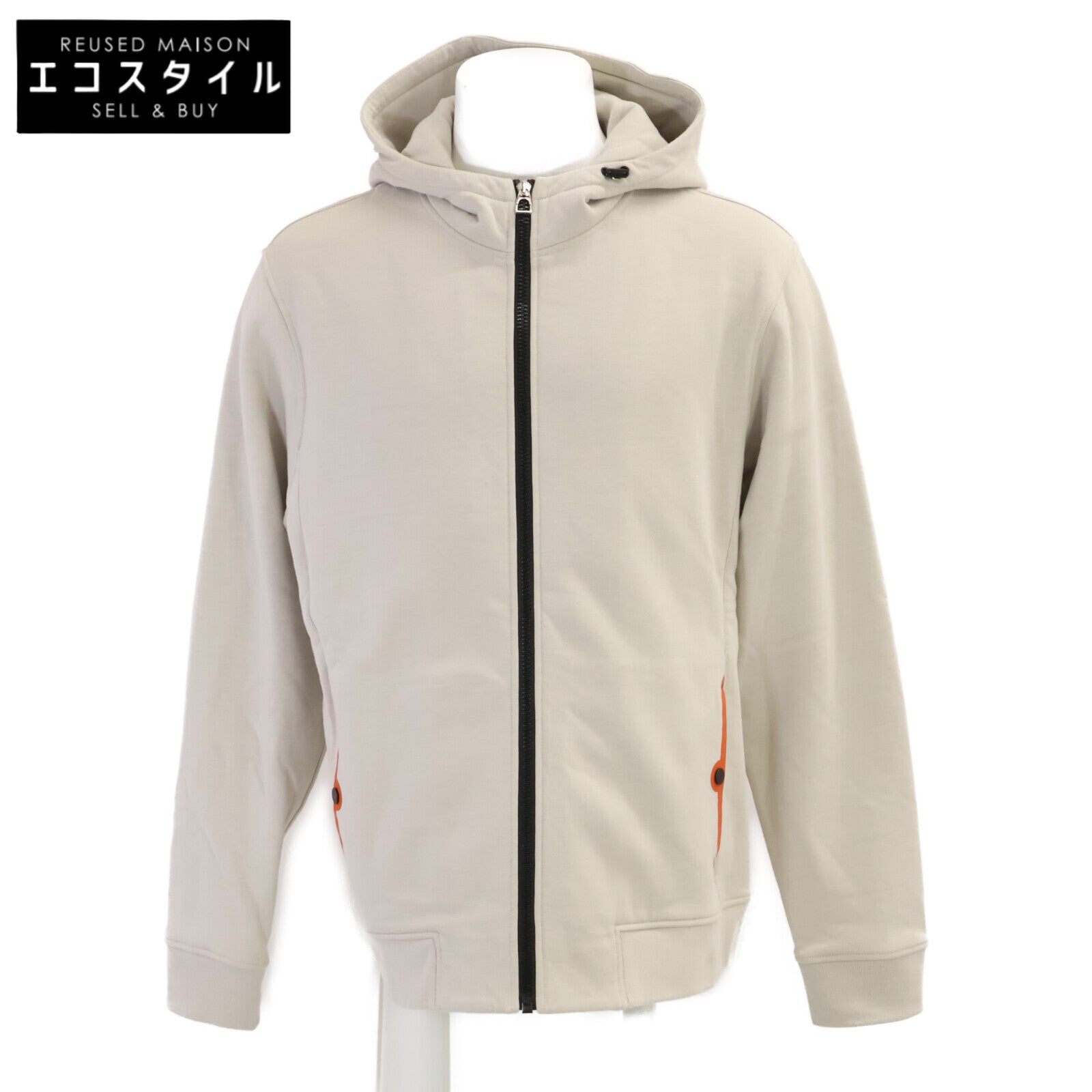 HERMES エルメス 【新品同様/国内正規】H800742E セリエボタン エルメスフィット ジップアップ パーカー トップス