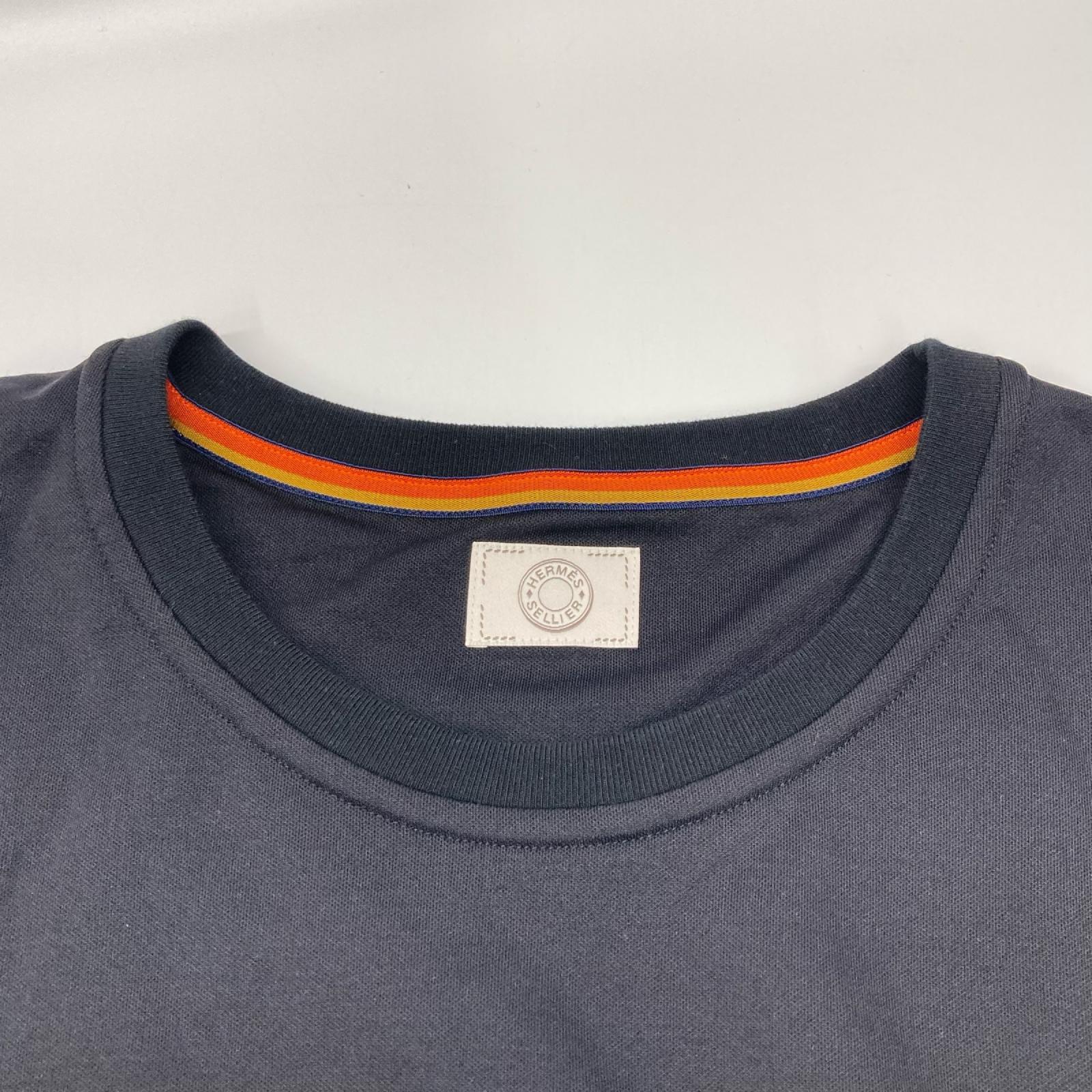 HERMES エルメス H800739E ブラック トレーニング Tシャツ トップス