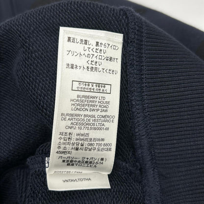 BURBERRY バーバリー 8084736 ネイビー ホースフェリープリント コットンフーディー トップス