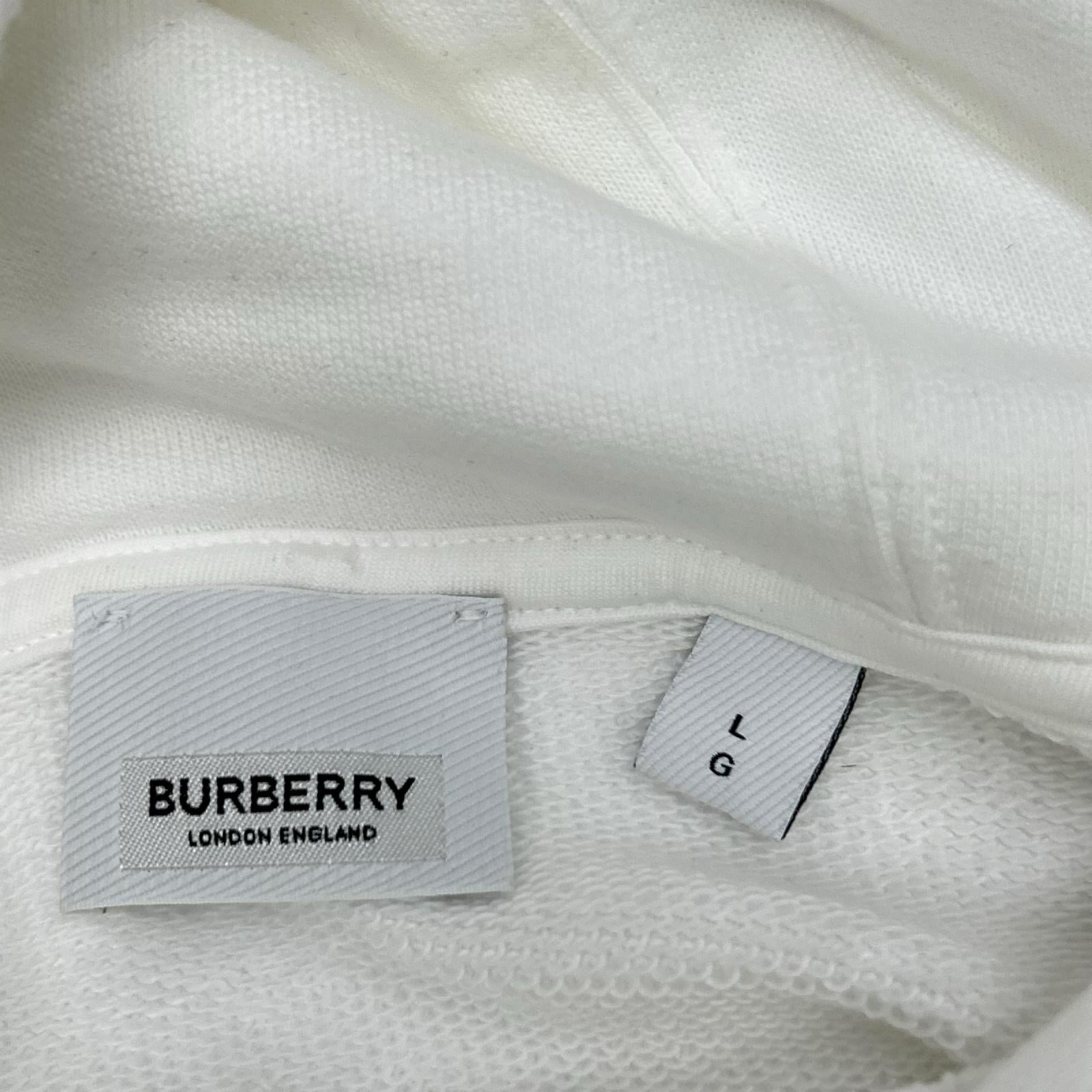 BURBERRY バーバリー 8072753 ホワイト RAYNERBRIDGE EKDロゴフーディ トップス