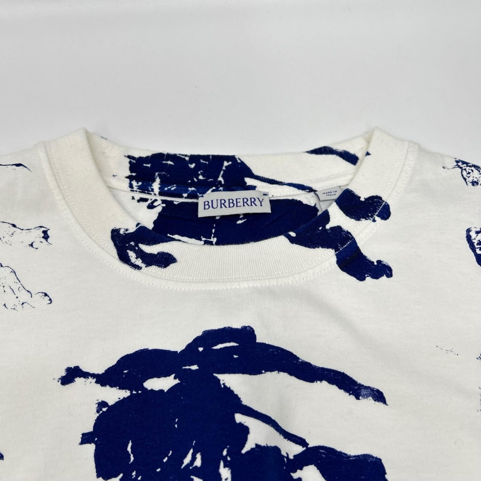 BURBERRY バーバリー SP24 8081356 GRAPHICS-FOR-2/ロゴ スクリーンプリント 長袖Tシャツ トップス