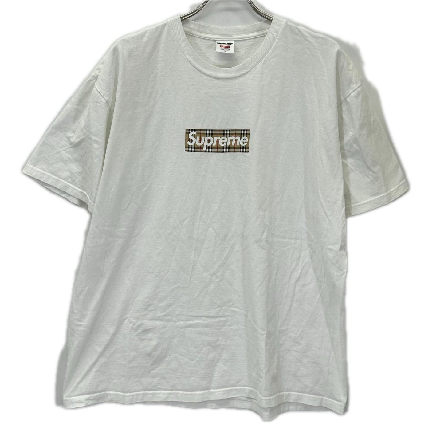 BURBERRY バーバリー ×シュプリーム ホワイト Box Logo Tee ボックス ロゴT-シャツ トップス