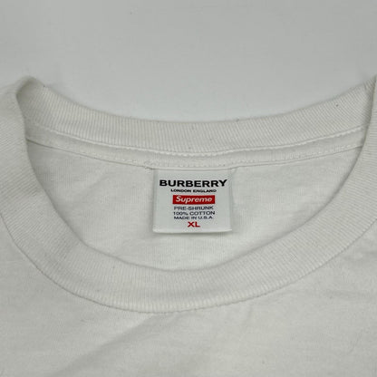 BURBERRY バーバリー ×シュプリーム ホワイト Box Logo Tee ボックス ロゴT-シャツ トップス