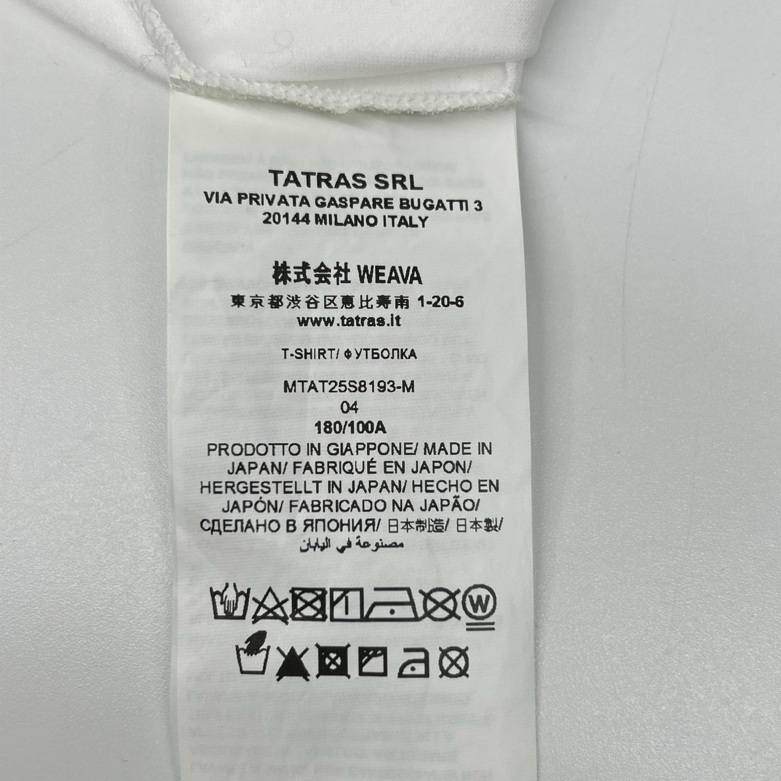 TATRAS タトラス MTAT25S8193-M ホワイト NUNKI ショートスリーブTシャツ トップス