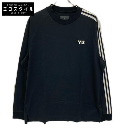 Y-3 ワイスリー H44800 ブラック 3S LS TEE スリーストライプ ロンT トップス