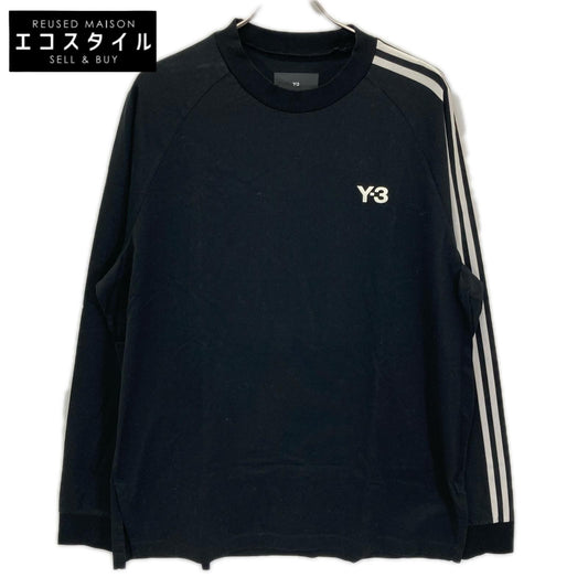 Y-3 ワイスリー H44800 ブラック 3S LS TEE スリーストライプ ロンT トップス